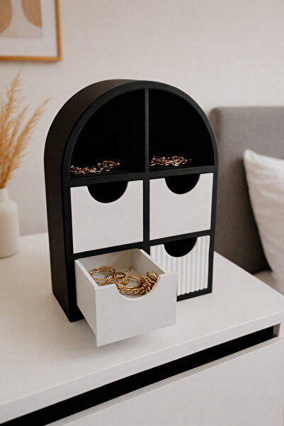 Adel3D Minimal Tasarım Takı Düzenleyici & Çok Bölmeli Çekmeceli Organizer – M...