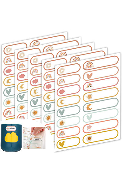 Arabest 90 ملصقًا لزجاجات الرضاعة، ملصقات أسماء لرياض الأطفال، ملصقات أسماء ا...