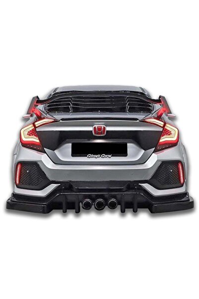 Tepe Tuning Civic Fc5 6 Parça Arka Tampon Flap (PLASTİK)