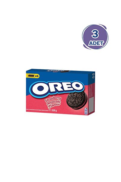 Oreo Bisküvi Çilekli 228gr - 3 Paket