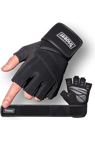 Arabest Trideer Padded Workout Gloves for Men - Gym Weight Lifting Gloves wit...