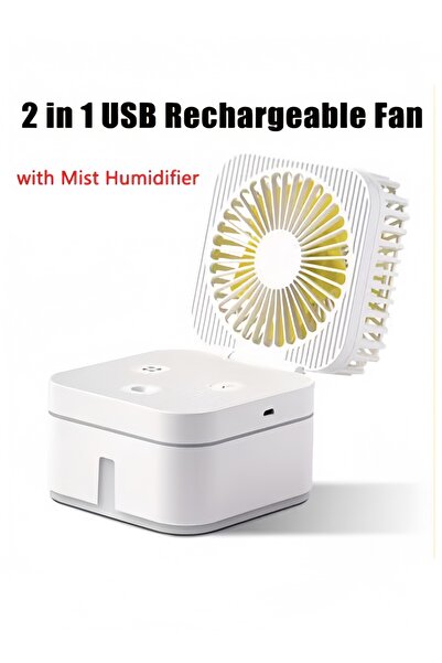 HALAMODO مروحة طاولة صغيرة 2 في 1، مروحة مكتب USB، مروحة قابلة لإعادة الشحن ع...