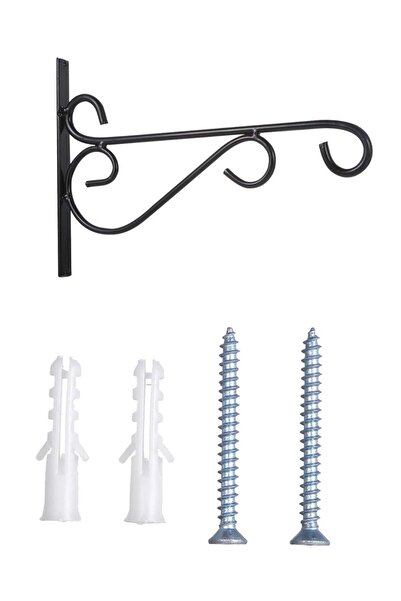 HALAMODO خطاف تعليق نباتات مع براغي، أسود، 8.07 × 9.8 بوصة