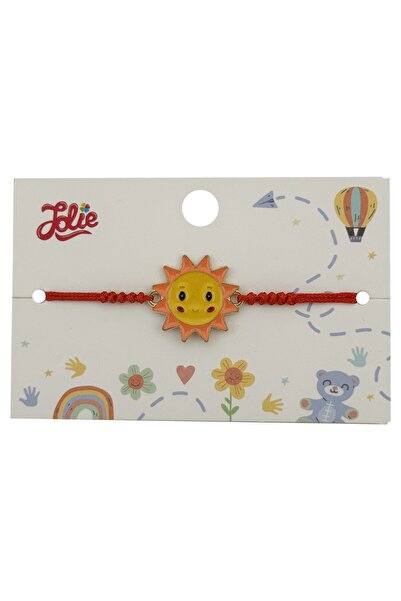 Flippy Bratara pentru Copii, Jolie, cu Impletitura Snur Rosu, Model Soare, Ga...