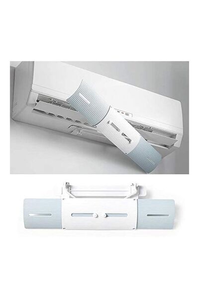 HALAMODO غطاء مكيف هواء قابل للتعديل ومضاد للرياح المباشرة J20 أبيض/أزرق