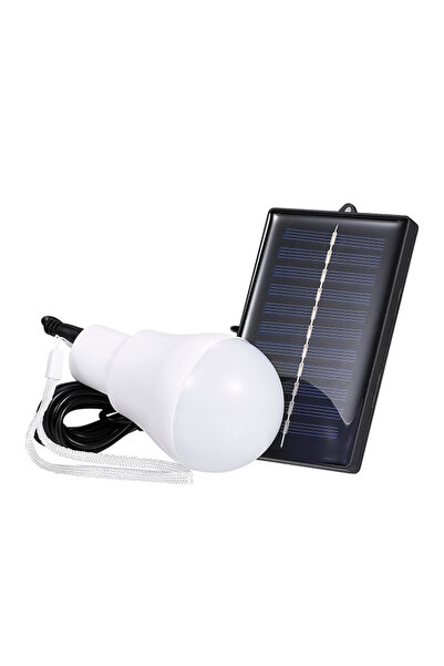 HALAMODO Solar Powered Led Light Bulb White/Black 13.2x7.6x7.6centimeter