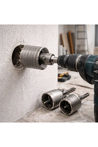 SilverTools Concrete and masonry core bit, SilverTools, 65 mm + 80 mm, comple...