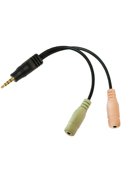 LogiLink adaptor audio 3.5 stereo 4p mascul la 2 x 3.5 stereo mamă
