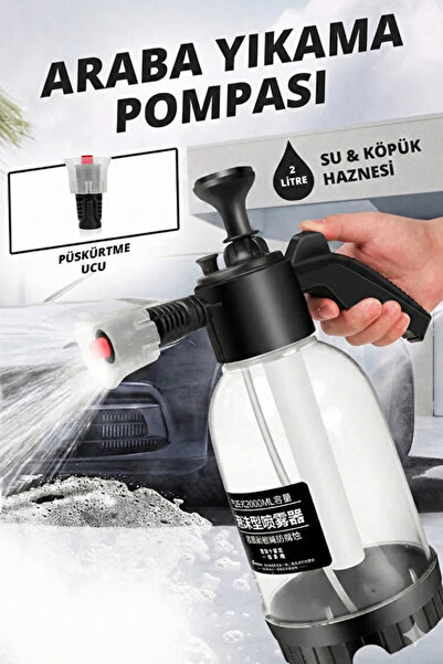 STS Oto Aksesuar Araba Basınçlı Oto Araç Yıkama Pompası El Değmeden Köpük Püs...