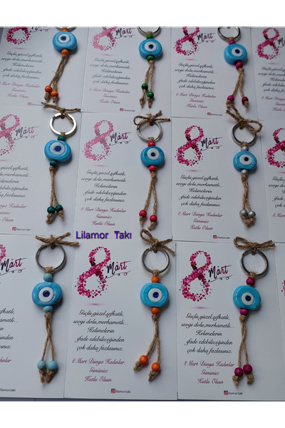 Lilamor 5 τεμάχια Δώρο για την Ημέρα της Γυναίκας 8 Μαρτίου Μπρελόκ με χάντρε...