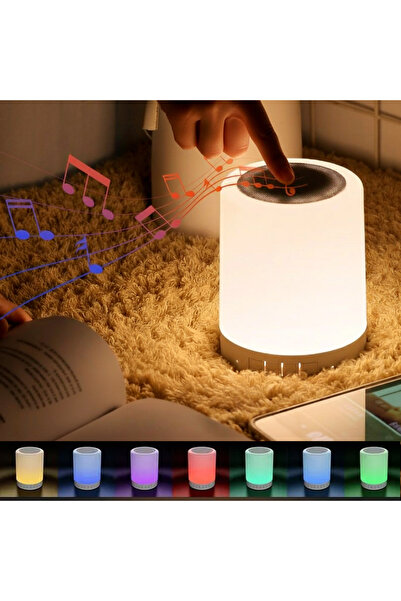 wiks Dokunmatik Bluetooth Hoparlörlü RGB Gece Lambası – Renk Değiştiren Işık, Kablosuz Müzikli LED