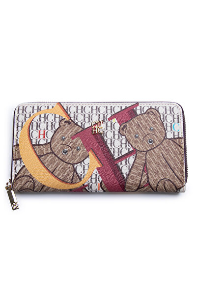 Carolina Herrera New Fashion Classic Luxury Zipper Wallet Large Capacity Unis...