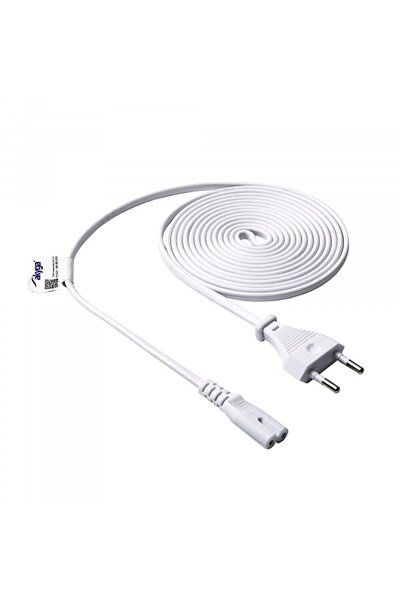 Akyga AK-RD-07A, 3 m, CCA CEE 7/16 - IEC C7, 2 Pins, White