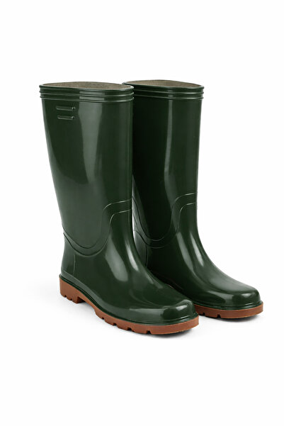 MADE PVC Su Geçirmez Kaymaz Tabanlı Tarla Bahçe ve Yağmur Çizmesi Yeşi