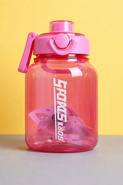 Generic 2000ml BPA-Free Transparent Water Bottle Direct Drinking Lid with Cut...