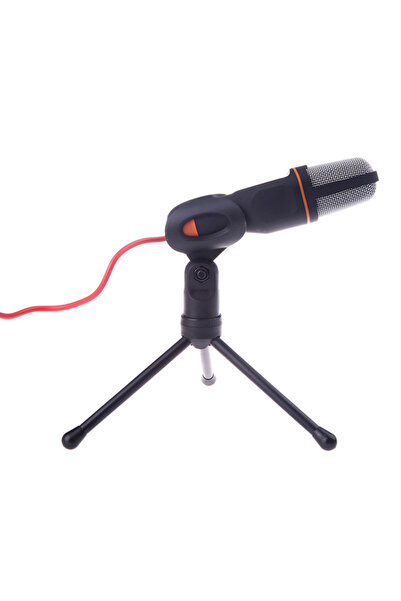 HALAMODO Wired Condenser Microphone With Holder Clip sf-666 Black/Silver