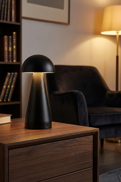 Vadi Dokunmatik Şarjlı 3 Kademeli Işıklı Gece Lambası USB Girişli Siyah Metal...