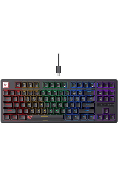 Havit HVKB-KB892L-BK, Cu fir, Layout US, Negru