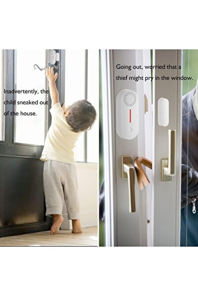 UanTii Tuya Wifi Door Window Detector with Light Sound Alarm