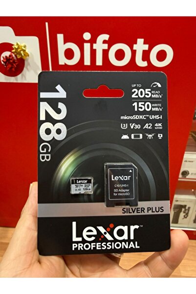 Lexar Professional 128GB 205 MB/s Silver Plus MicroSD Hafıza Kartı