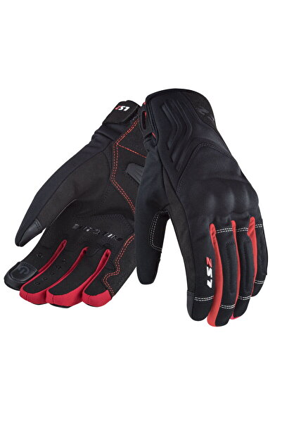 LS2 Jet 2 Winter Gloves (Black-Red)