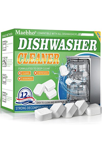 Arabest Dishwasher Cleaner and Deodorizer Tablets-12 Pack, Heavy Duty Deep Cl...