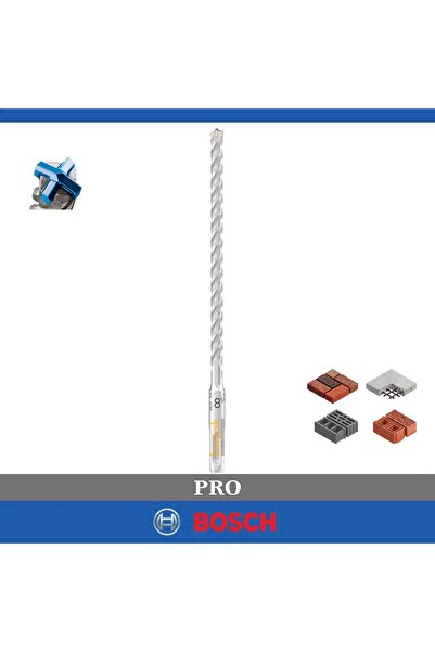 Bosch Pro SDS Plus-5X 8,5 x 210 mm Dört Elmaslı Matkap Ucu 2608707236