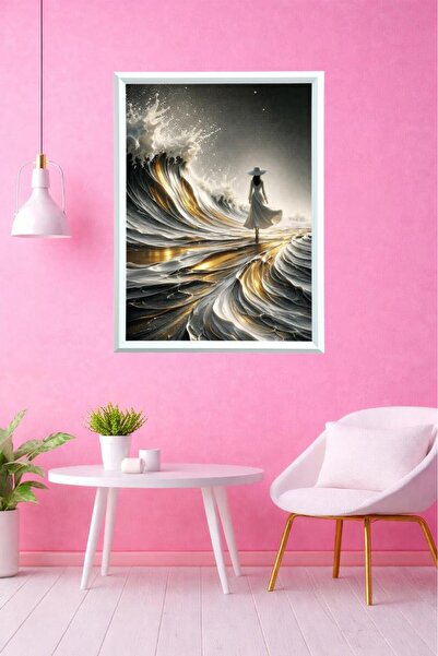 LUXRN 3D Effect Optical Depth Abstract Design Modern Art Framed Wall Painting...