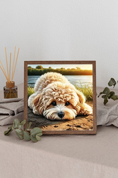 Dekorsiahome Tablou pătrat cu ramă din lemn TK2619