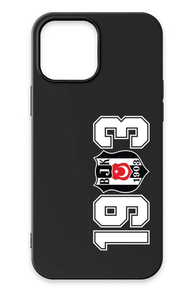 Beşiktaş iPhone 13 Pro Max Compatible 1903 Black Silicone Licensed Phone Case