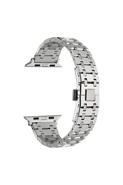 FLAMENKO Watch 7 41mm Compatible Krd-83 Metal Flmk Strap-Silver