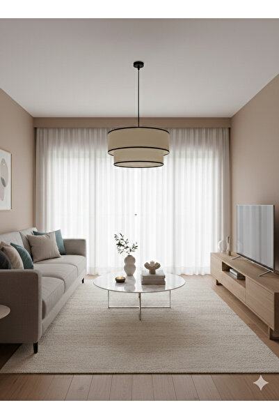 Emg DesiGn Kumaş Başlık 2 Katlı Pasta Avize Yatak Odası Çocuk Odası