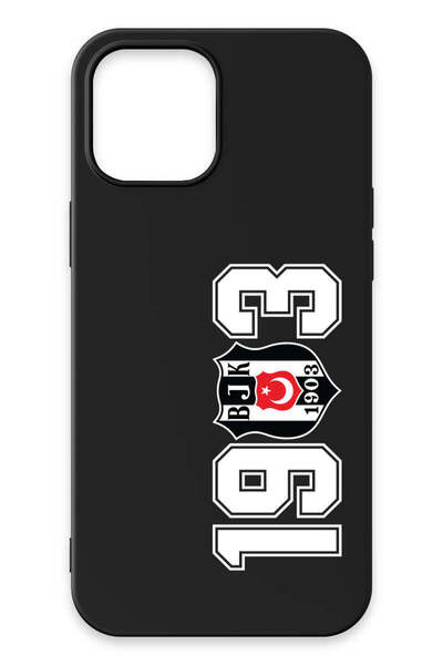 Beşiktaş iPhone 12 Pro Max Uyumlu 1903 Siyah Silikon Lisanslı Telefon Kılıfı