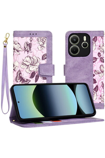 Techsuit Θήκη για Xiaomi Redmi Note 14 4G - FlipCraft - Μυστηριώδης Μωβ