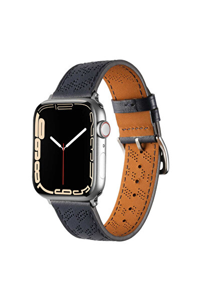 FLAMENKO Watch 44mm Compatible Krd-76 Pu Leather Strap Flmk- Navy Blue