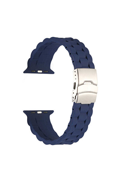 FLAMENKO Watch 42mm Krd-72 Compatible Flmk Strap-Navy Blue