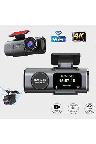 Arabest كاميرا داش كام بدقة 4K 1080p عالية الوضوح، كاميرا داش كام للسيارات، ك...