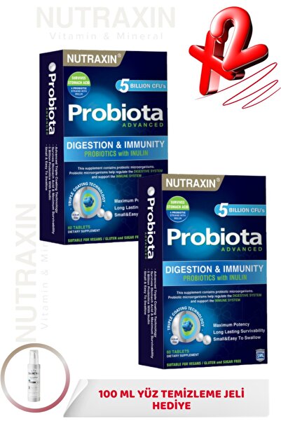 Nutraxin Probiota 60 Tablet 2 ADET + 100ml Yüz Temizleme Jeli Hediye
