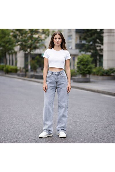 sion jeans بلوزة كاريكاما بالازو كاجوال بخصر مرتفع باللون الأزرق من بلوفا