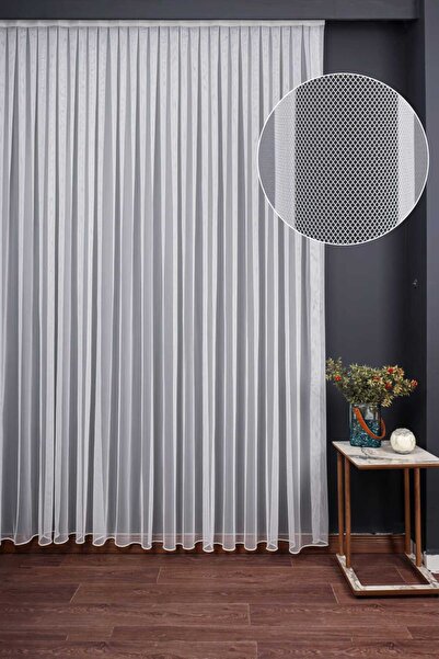Vefa Home Tekstil Tül perde grek kumaş pilesiz [1x1] etek kurşun