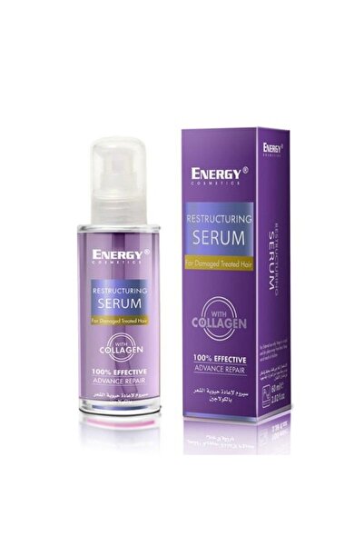 Energy سيروم لإعادة بناء الشعر مع الكولاجين للشعر التالف والمعالج. 60 مل