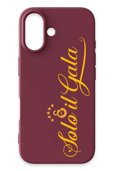 Galatasaray iPhone 17 Uyumlu Solo il Gala Bordo Silikon Lisanslı Telefon Kılıfı