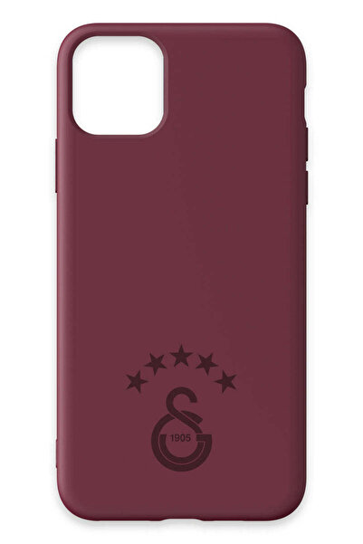 Galatasaray iPhone 11 Pro Uyumlu 5 Yıldız Bordo Silikon Lisanslı Telefon Kılıfı