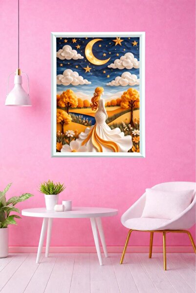 LUXRN 3D Effect Optical Depth Abstract Design Modern Art Framed Wall Painting...