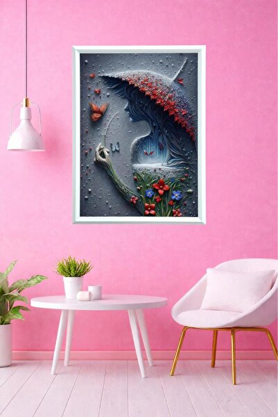 LUXRN 3D Effect Optical Depth Abstract Design Modern Art Framed Wall Painting...