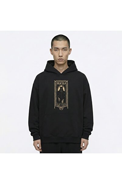 Shout Δράκουλας Ουνισέξ Υπερμεγέθες Φούτερ με Κουκούλα