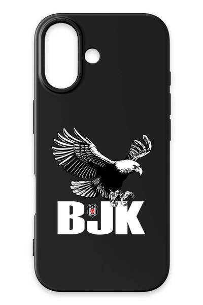 Beşiktaş iPhone 17 Uyumlu Kartal BJK Siyah Silikon Lisanslı Telefon Kılıfı