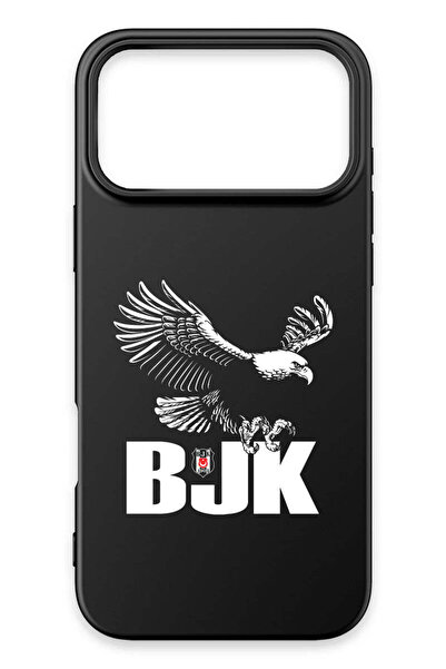 Beşiktaş iPhone 17 Pro Max Uyumlu Kartal BJK Siyah Silikon Lisanslı Telefon K...