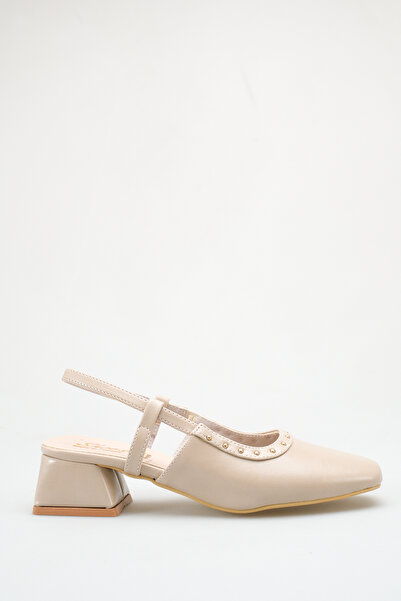 ich1one Pantofi de balerină cu toc din piele pentru femei Trieste – Toc de 5 ...