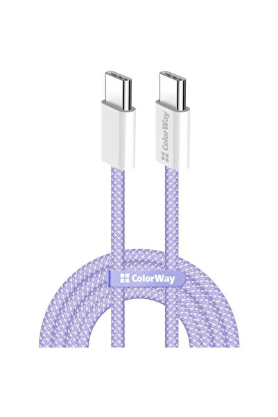 ColorWay Type-C Cable, 60W, 1m - (CW-CBPDCC061-PU) - Purple